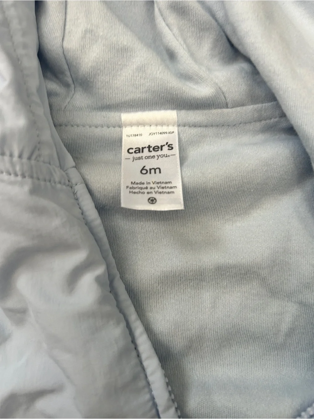 Carter's Light Blue Baby Hooded Jacket